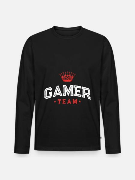 L’équipe des joueurs - T-shirt manches longues Premium bio Homme - noir