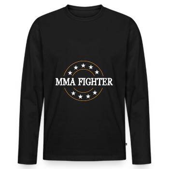 MMA Fighter Mixed Martial Arts - Männer Premium Bio Langarmshirt - Schwarz - Vorne - Nico (187cm)