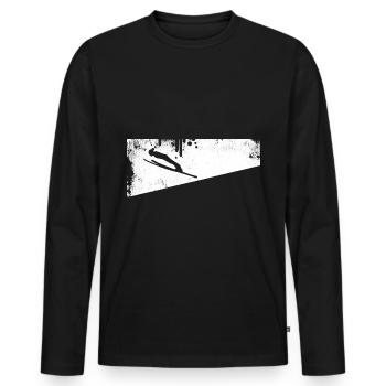 Ski - (53) - T-shirt manches longues Premium bio Homme - noir - Devant - Nico (187cm)