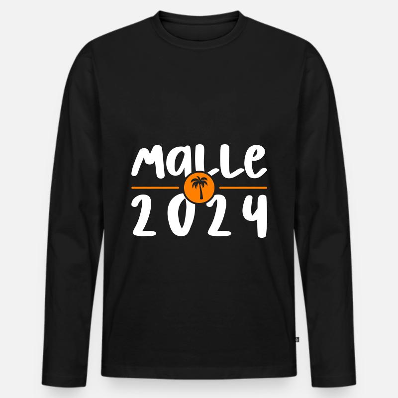 Malle 2024 - Männer Premium Bio Langarmshirt - Schwarz