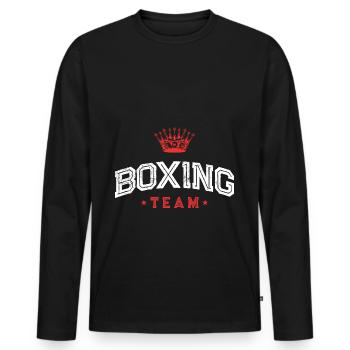Boxing Team Boxers - Men's Premium Organic Long Sleeve Shirt - black - Front - Nico (187cm)