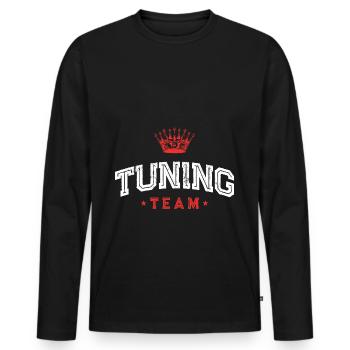 Équipe de tuning - T-shirt manches longues Premium bio Homme - noir - Devant - Nico (187cm)