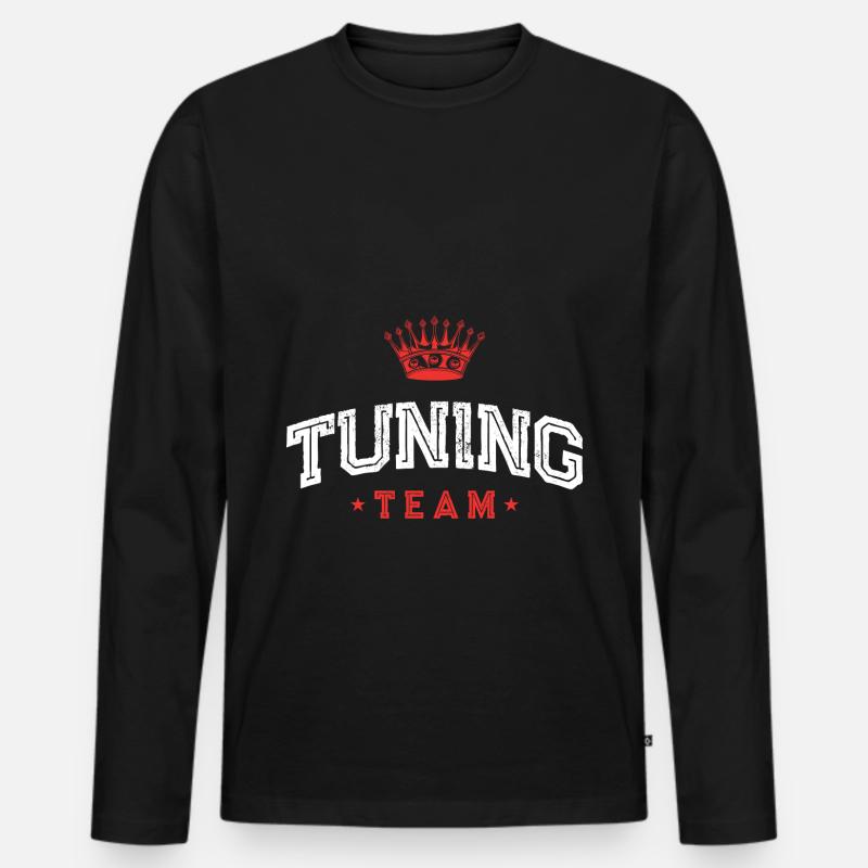 Tuning Team - Männer Premium Bio Langarmshirt - Schwarz