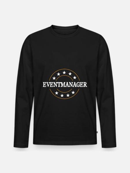 Eventmanager - Männer Premium Bio Langarmshirt - Schwarz