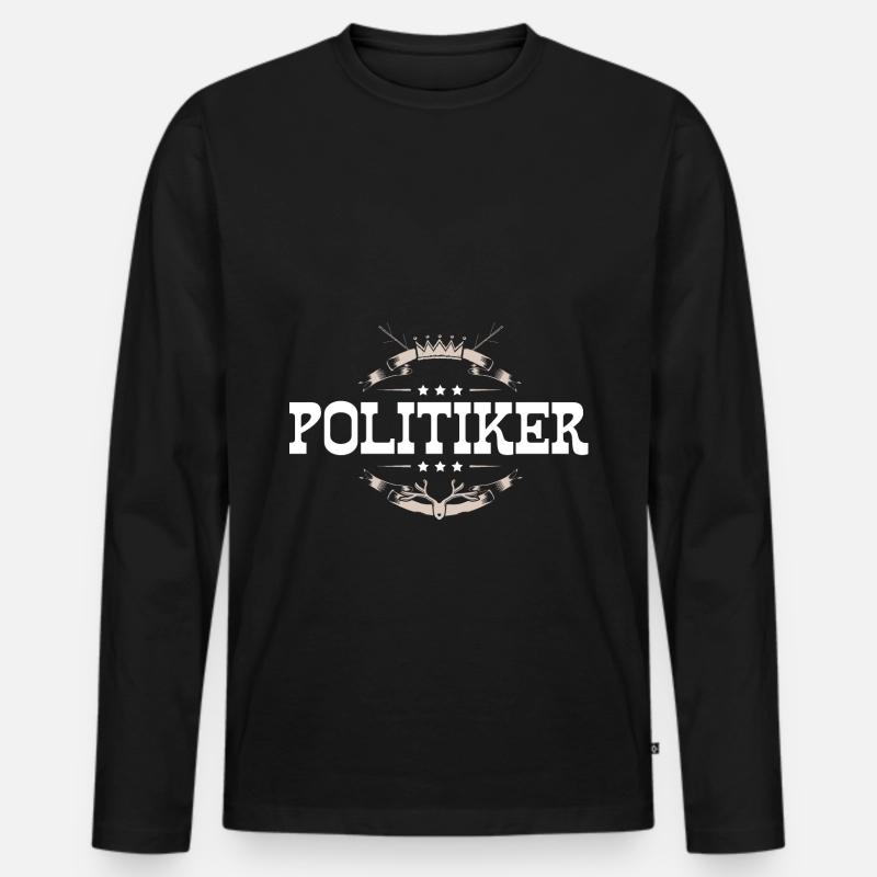 Politiker Beruf - Männer Premium Bio Langarmshirt - Schwarz