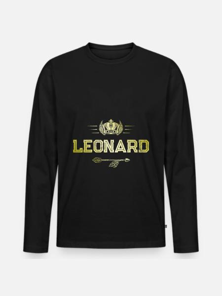 Leonard - Men's Premium Organic Long Sleeve Shirt - black