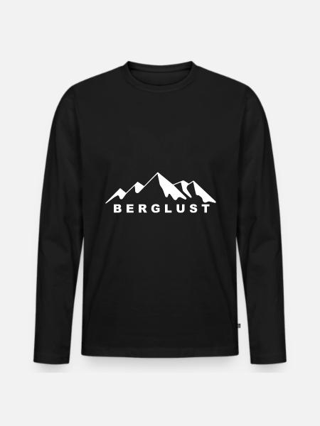 Berglust - (6) - Männer Premium Bio Langarmshirt - Schwarz