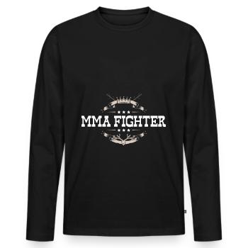 MMA Fighter Mixed Martial Arts - Männer Premium Bio Langarmshirt - Schwarz - Vorne - Nico (187cm)