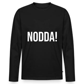 Nodda Platt Siegerland Wittgenstein - Männer Premium Bio Langarmshirt - Schwarz - Vorne - Nico (187cm)
