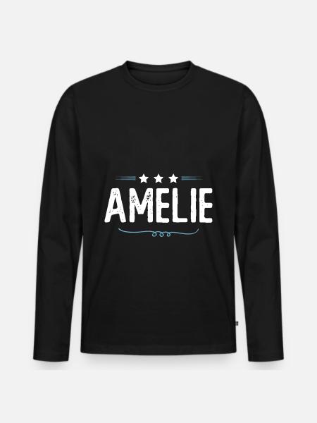 Amelie - Men's Premium Organic Long Sleeve Shirt - black