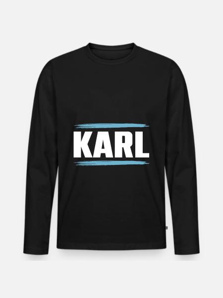 Karl - Men's Premium Organic Long Sleeve Shirt - black