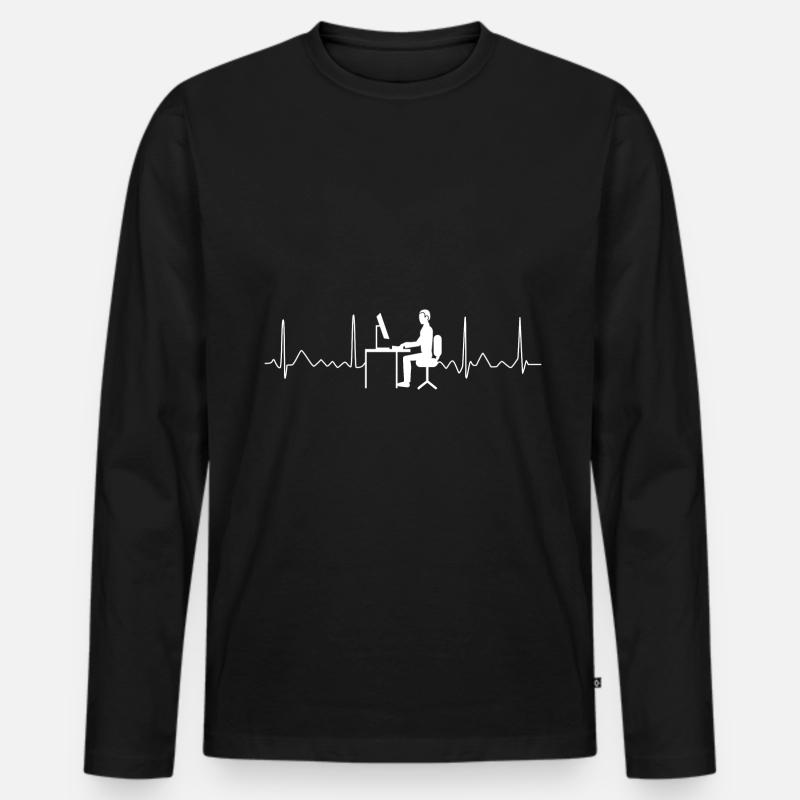 Codeur Développeur Programmeur Codage informatique informatique T-shirt manches longues Premium bio Homme