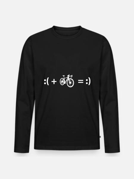 Emoji - Radsport - (4) - Männer Premium Bio Langarmshirt - Schwarz