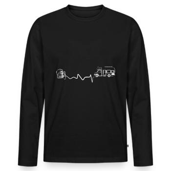 Herzklopfen - Bier - Camping Van - (4) - Männer Premium Bio Langarmshirt - Schwarz - Vorne - Nico (187cm)