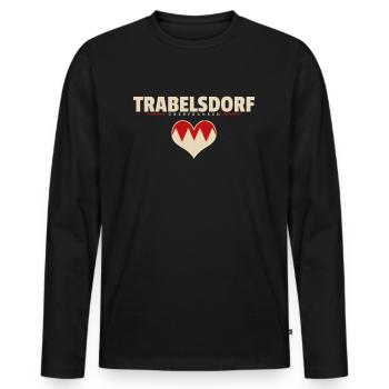 Trabelsdorf Stadt Gemeinde Markt Dorf Franken - Männer Premium Bio Langarmshirt - Schwarz - Vorne - Nico (187cm)