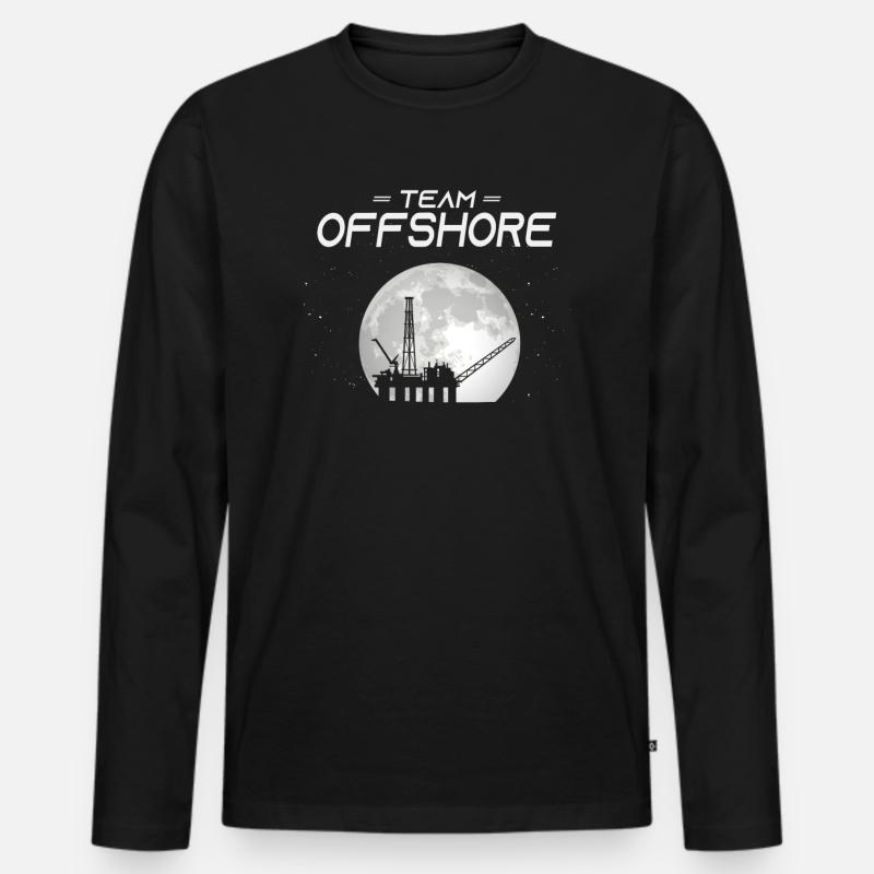 Team Off Shore - Männer Premium Bio Langarmshirt - Schwarz