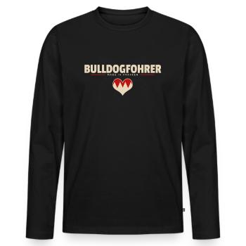 Bulldogfohrer - Franken fränkisch fränggisch - Männer Premium Bio Langarmshirt - Schwarz - Vorne - Nico (187cm)