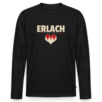 Erlach Hirschaid Stadt Gemeinde Markt Dorf Franken - Männer Premium Bio Langarmshirt - Schwarz - Vorne - Nico (187cm)
