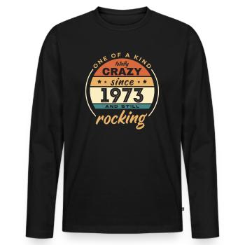 Unique en son genre totalement fou depuis 1973 Rocking - T-shirt manches longues Premium bio Homme - noir - Devant - Nico (187cm)