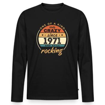 Unique en son genre totalement fou depuis 1971 Rocking - T-shirt manches longues Premium bio Homme - noir - Devant - Nico (187cm)