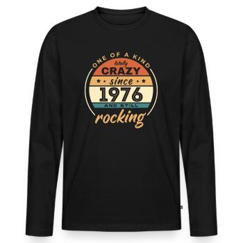 Unique en son genre totalement fou depuis 1976 Rocking - T-shirt manches longues Premium bio Homme - noir - Devant - Nico (187cm)