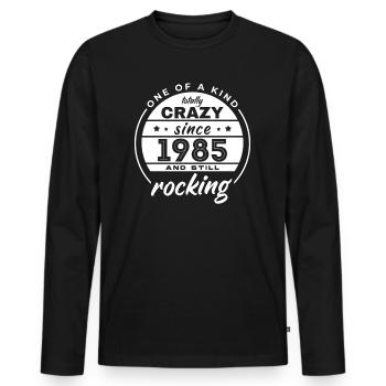 Unique en son genre totalement fou depuis 1985 Rocking - T-shirt manches longues Premium bio Homme - noir - Devant - Nico (187cm)