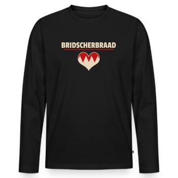 Bridscherbraad fränkischer Dialekt Übersetzer - Männer Premium Bio Langarmshirt - Schwarz - Vorne - Nico (187cm)