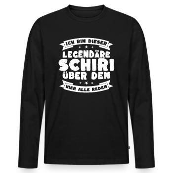 Ich bin dieser legendäre Schiri über den alle rede - Männer Premium Bio Langarmshirt - Schwarz - Vorne - Nico (187cm)