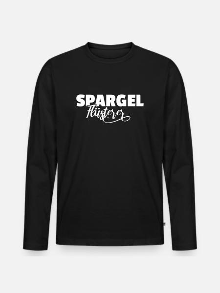 Spargelflüsterer Spargelflüsterin Vegan Gemüse - Männer Premium Bio Langarmshirt - Schwarz