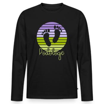 Podologe Fußpflege Pediküre Podologie Geschenke - Männer Premium Bio Langarmshirt - Schwarz - Vorne - Nico (187cm)