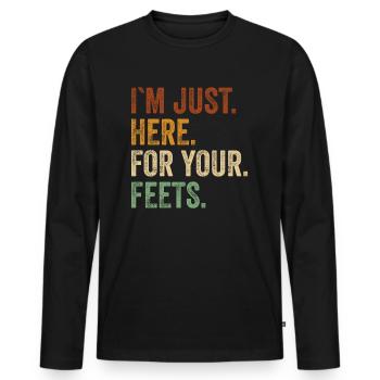 Podologe Fußpflege Pediküre Podologie Geschenke - Männer Premium Bio Langarmshirt - Schwarz - Vorne - Nico (187cm)