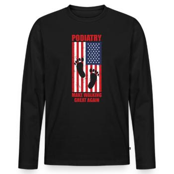 Podologe Fußpflege Pediküre Podologie Geschenke - Männer Premium Bio Langarmshirt - Schwarz - Vorne - Nico (187cm)