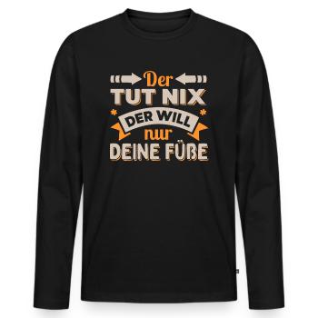 Podologe Fußpflege Pediküre Podologie Geschenke - Männer Premium Bio Langarmshirt - Schwarz - Vorne - Nico (187cm)