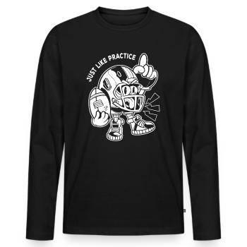 Tout comme la pratique du football américain - T-shirt manches longues Premium bio Homme - noir - Devant - Nico (187cm)