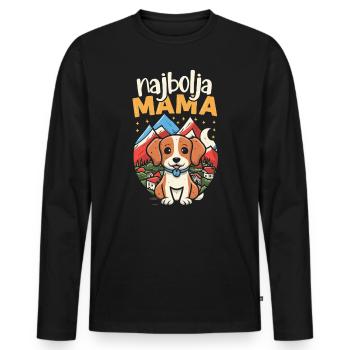 Najbolja maman I meilleur cadeau de fête des mères de maman - T-shirt manches longues Premium bio Homme - noir - Devant - Nico (187cm)