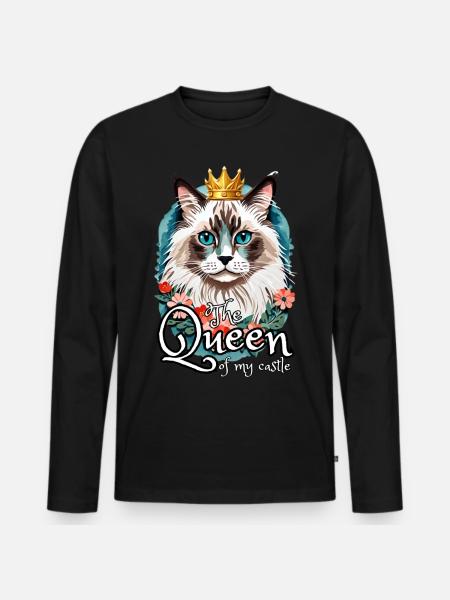 Ragdoll is the queen of my home - Men's Premium Organic Long Sleeve Shirt - black