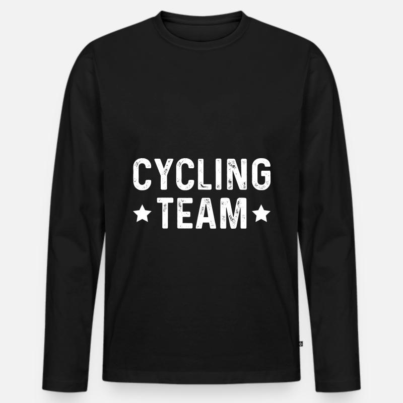Cycling Team - Männer Premium Bio Langarmshirt - Schwarz