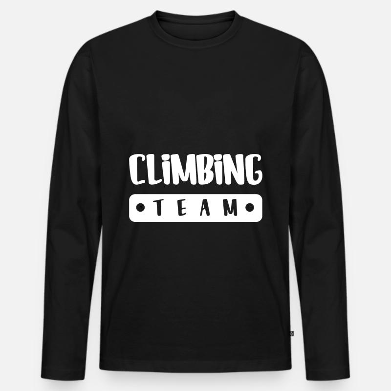 Climbing Team - Männer Premium Bio Langarmshirt - Schwarz