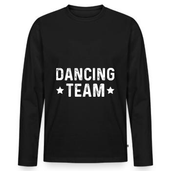 Dancing Team - Männer Premium Bio Langarmshirt - Schwarz - Vorne - Nico (187cm)