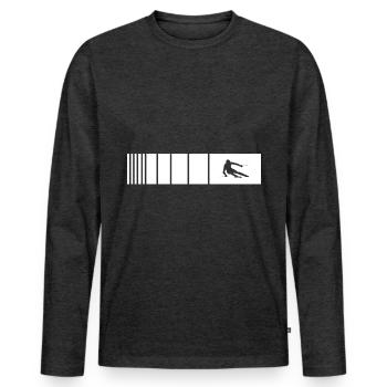 Ski - (27) - T-shirt manches longues Premium bio Homme - anthracite chiné - Devant - Nico (187cm)