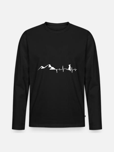 Goat - Heart palpitations - Mountain - (7) - Men's Premium Organic Long Sleeve Shirt - black