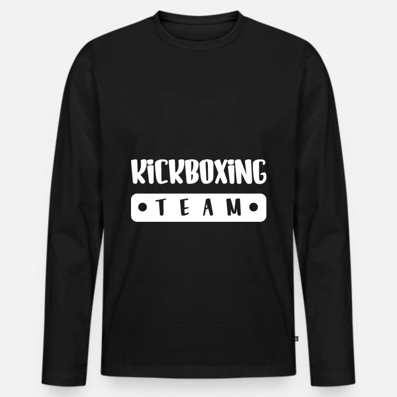 Kickboxing Team - Männer Premium Bio Langarmshirt - Schwarz