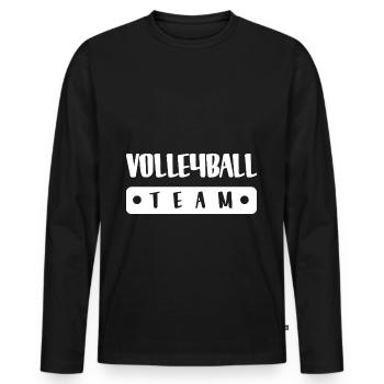Volleyball Team - Men's Premium Organic Long Sleeve Shirt - black - Front - Nico (187cm)