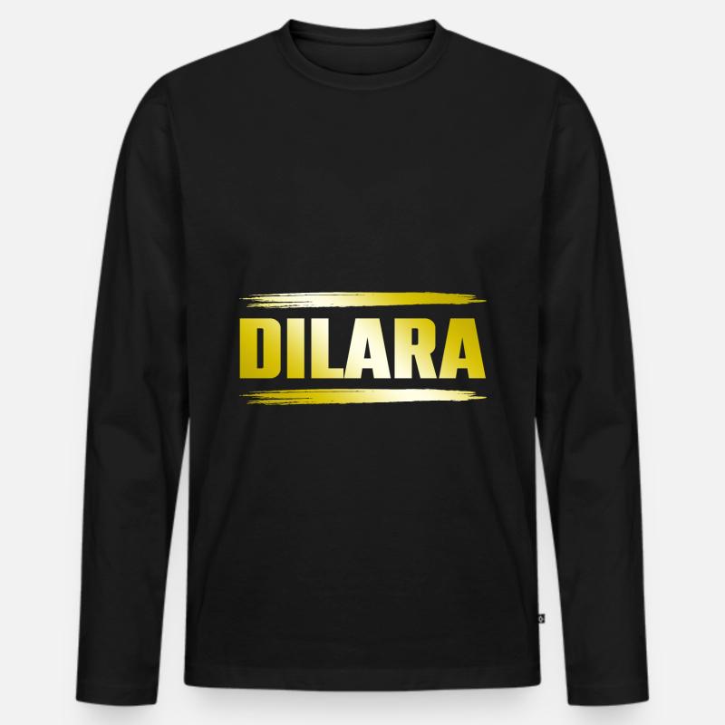 Dilara - Männer Premium Bio Langarmshirt - Schwarz