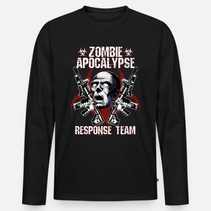Zombie Apocalypse Response Team - Männer Premium Bio Langarmshirt - Schwarz