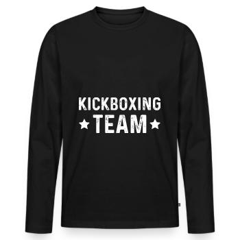 Équipe de kickboxing - T-shirt manches longues Premium bio Homme - noir - Devant - Nico (187cm)