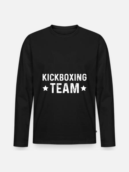 Équipe de kickboxing - T-shirt manches longues Premium bio Homme - noir