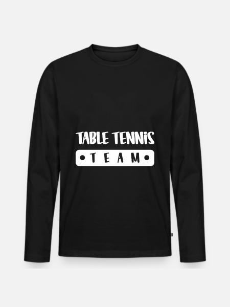 Table Tennis Team - Men's Premium Organic Long Sleeve Shirt - black