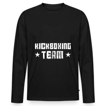 Kickboxing Team - Men's Premium Organic Long Sleeve Shirt - black - Front - Nico (187cm)