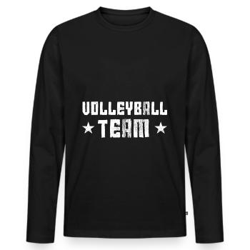 Volleyball Team - Men's Premium Organic Long Sleeve Shirt - black - Front - Nico (187cm)